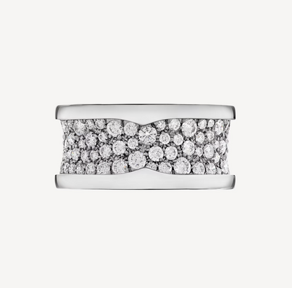 [Rose Jewelrys]ZERO 1 WITH PAVED DIAMONDS ON THE SPIRAL RING
