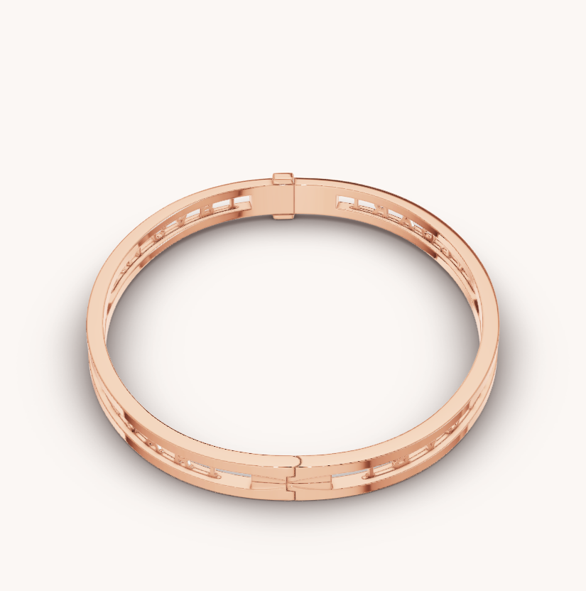 [Rose Jewelrys]ZERO 1 SPIRAL LOGO PINK GOLD BRACELET