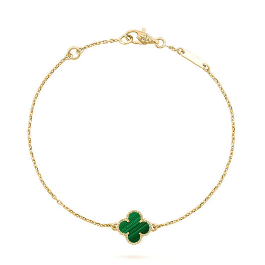 [Rose Jewelrys]CLOVER BRACELET MALACHITE 1 MOTIF