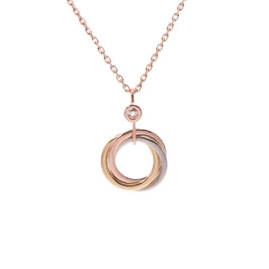 [Rose Jewelrys]TRINITY SILVER GOLD PINK GOLD NECKLACE
