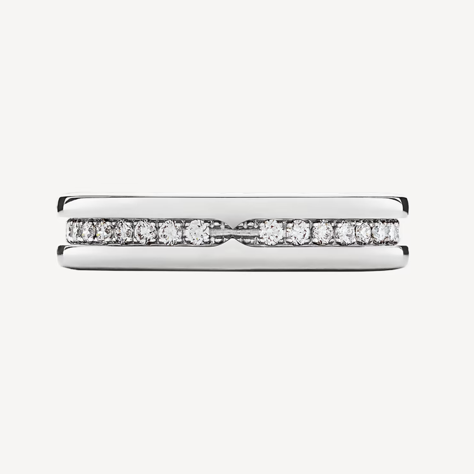 [Rose Jewelrys]ZERO 1 ONE-BAND PAVED DIAMONDS ON THE SPIRAL RING