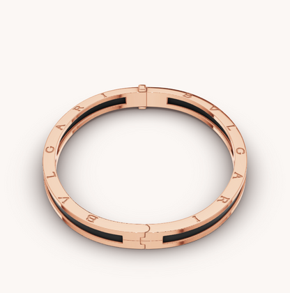 [Rose Jewelrys]ZERO 1 PINK GOLD WITH BLACK CERAMIC BRACELET
