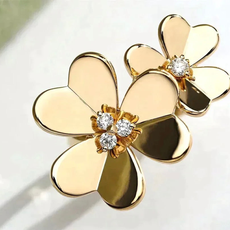 [Rose Jewelrys]CLOVER COMOS GOLD DIAMOND RING
