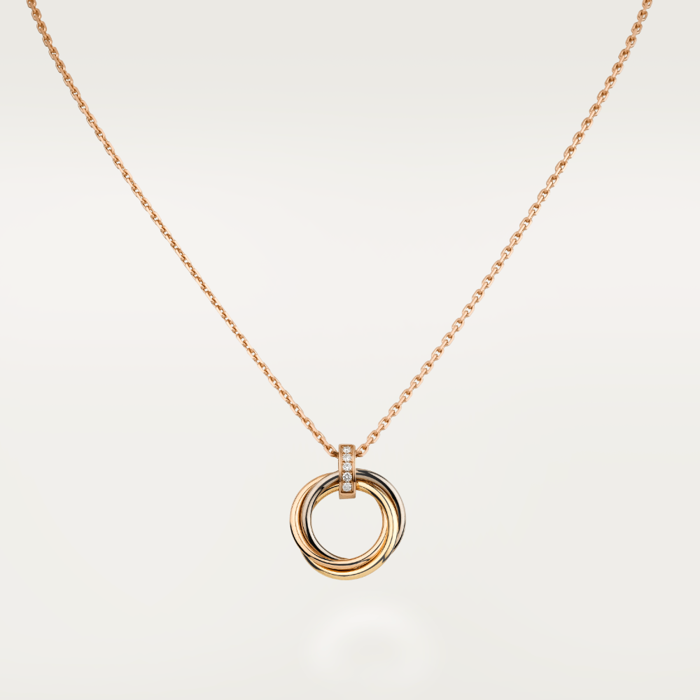 [Rose Jewelrys]TRINITY NECKLACE GOLD  DIAMONDS