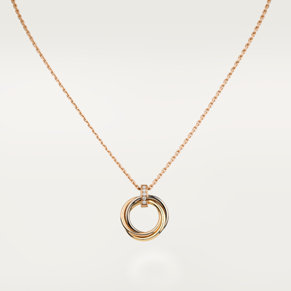 [Rose Jewelrys]TRINITY NECKLACE GOLD  DIAMONDS