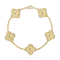 [🌹Rose💎]CLOVER 5 MOTIFS BRONZING BRACELET