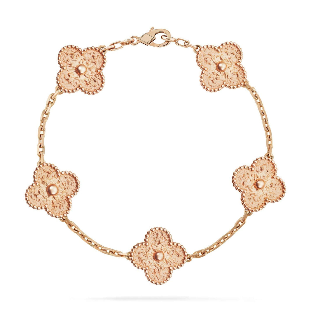 [🌹Rose💎]CLOVER 5 MOTIFS BRONZING BRACELET