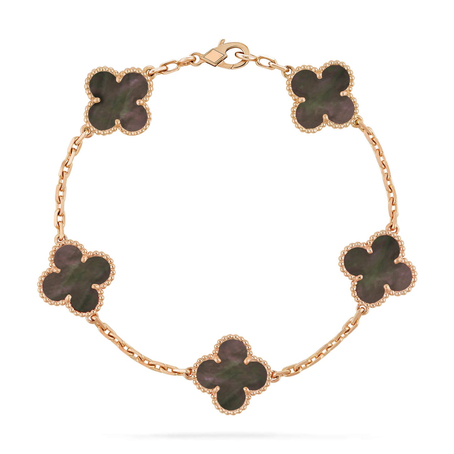 [Rose Jewelrys]CLOVER 5 MOTIF GRAY MOP  BRACELET