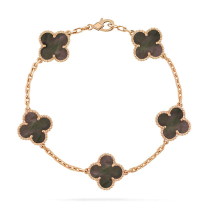 [Rose Jewelrys]CLOVER 5 MOTIF GRAY MOP  BRACELET