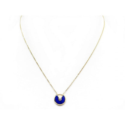 [Rose Jewelrys]AMULETTE ROSE GOLD AGATE NECKLACE