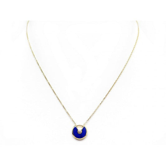 [Rose Jewelrys]AMULETTE ROSE GOLD AGATE NECKLACE