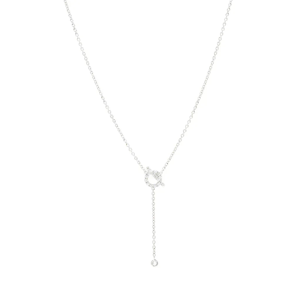 [Rose Jewelrys]FINESSE SILVER DIAMOND NECKLACE