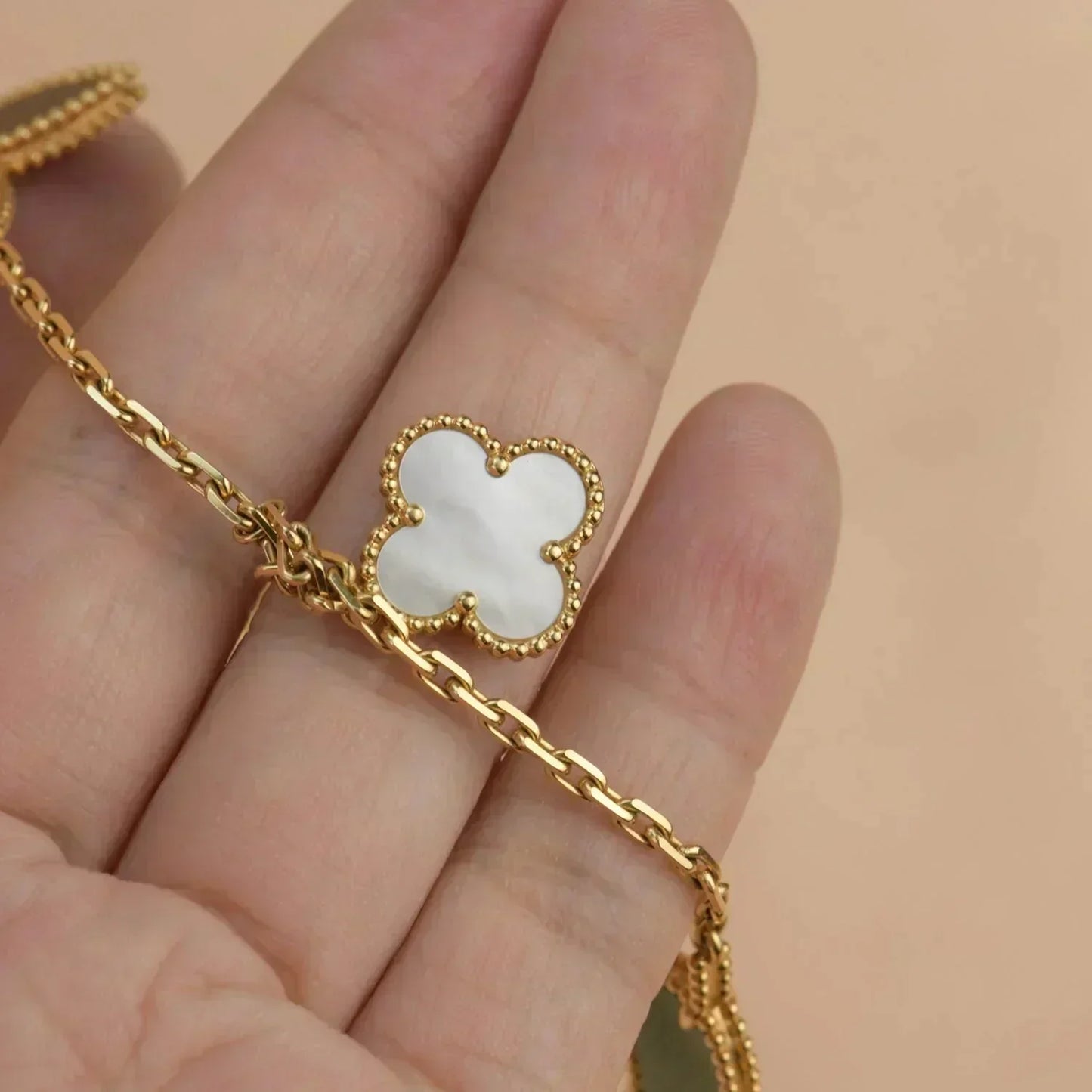 [Rose Jewelrys]LUCKY SPRING 5 MOTIF GOLD BRACELET
