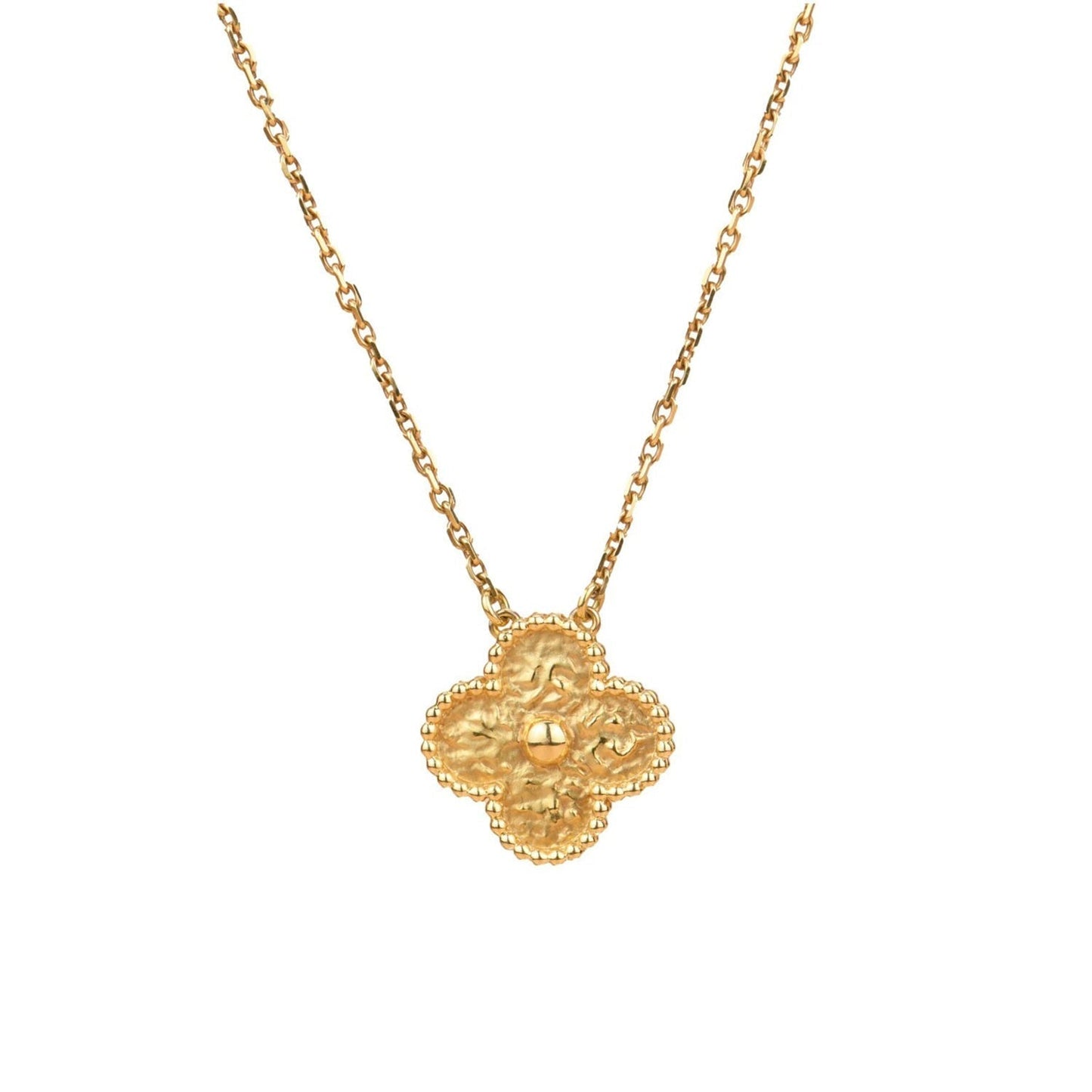 [Rose Jewelrys]CLOVER 15MM  BRONZING NECKLACE