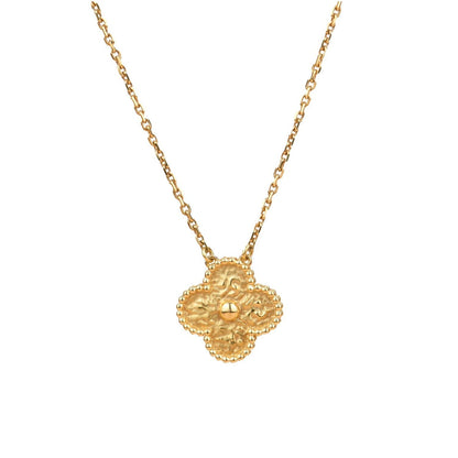[Rose Jewelrys]CLOVER 15MM  BRONZING NECKLACE