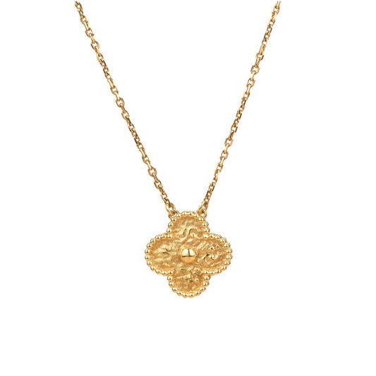 [Rose Jewelrys]CLOVER 15MM  BRONZING NECKLACE