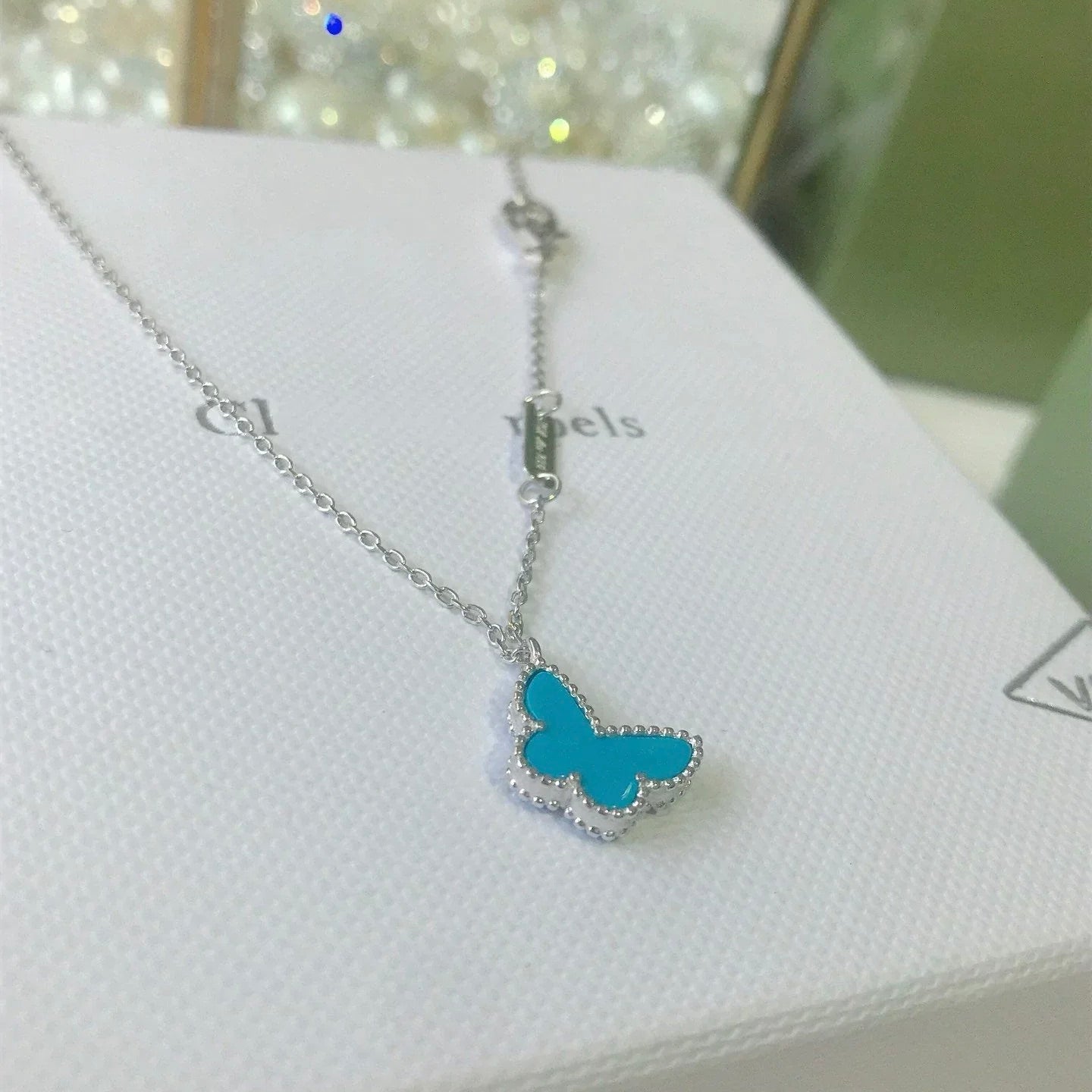 [Rose Jewelrys]BUTTERFLY TURQUOISE BUTTERFLY BRACELET SILVER