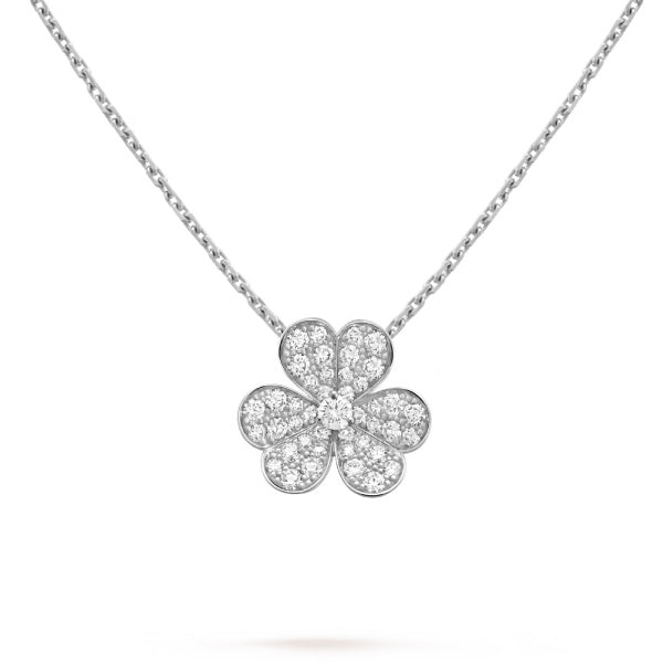 [🌹Rose💎]CLOVER DIAMOND NECKLACE SILVER