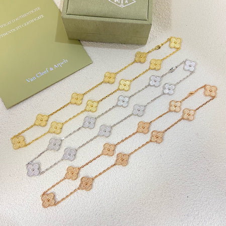 [🌹Rose💎] CLOVER TEN-PENDANT FULL DIAMOND NECKLACE