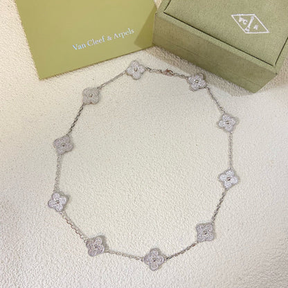 [🌹Rose💎] CLOVER TEN-PENDANT FULL DIAMOND NECKLACE