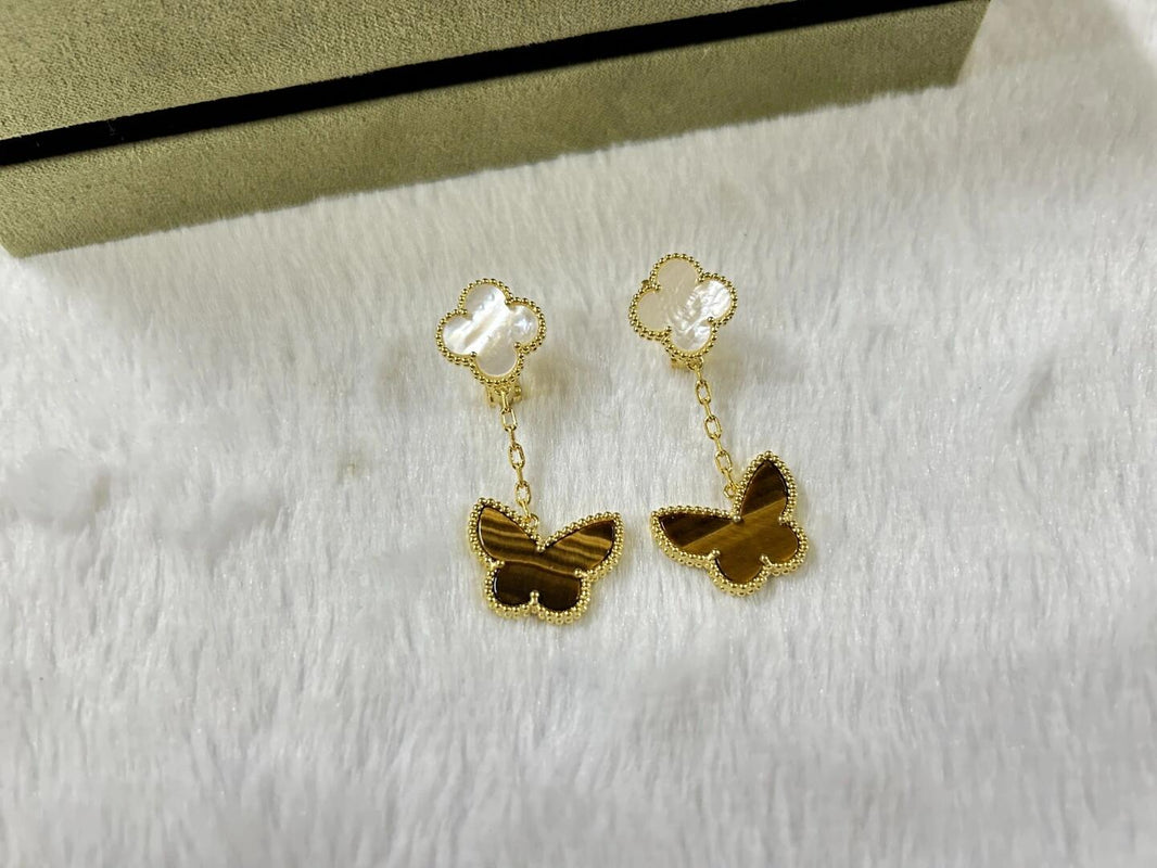 [🌹Rose💎] BUTTERFLY DOUBLE MOTIF EARRINGS
