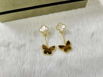 [🌹Rose💎] BUTTERFLY DOUBLE MOTIF EARRINGS