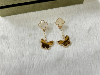 [🌹Rose💎] BUTTERFLY DOUBLE MOTIF EARRINGS