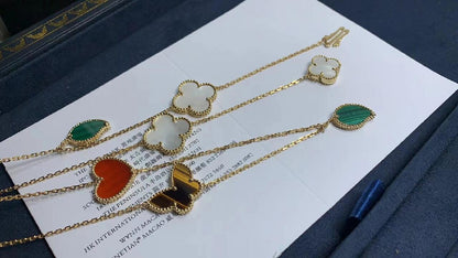 [🌹Rose💎] LUCKY CLOVER 11 MOTIF NECKLACE