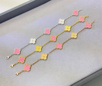 [🌹Rose💎]2025 NEW ROSE PINK INTERLEAVED GOLD 5-FLOWER BRACELET