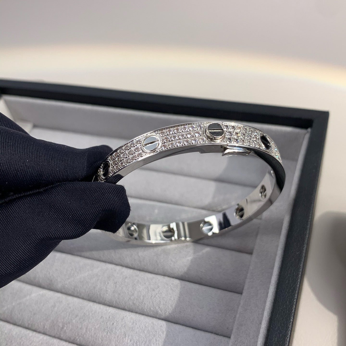 [Rose Jewelrys]LOVE BRACELET 6.1MM DIAMOND-PAVED CERAMIC