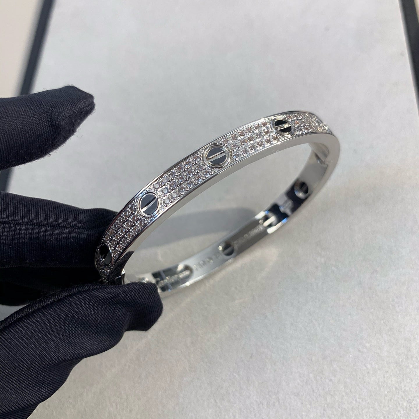 [Rose Jewelrys]LOVE BRACELET 6.1MM DIAMOND-PAVED CERAMIC