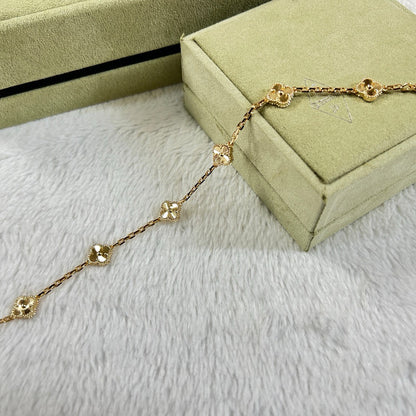 []CLOVER 6 MOTIF DIAMOND BRACELET