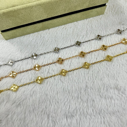 []CLOVER 6 MOTIF DIAMOND BRACELET