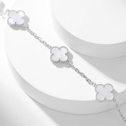 [Rose Jewelrys]CLOVER 10 MOTIFS WHITE MOTHER OF PEARL NECKLACE