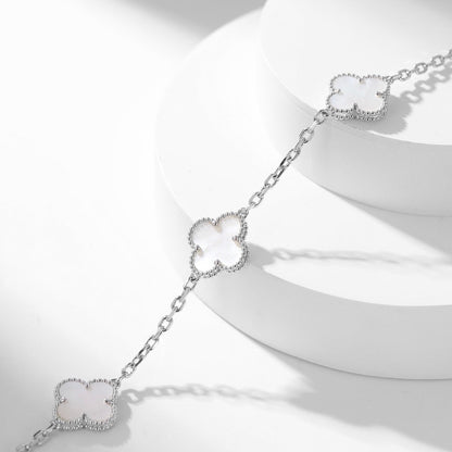 [Rose Jewelrys]CLOVER 10 MOTIFS WHITE MOTHER OF PEARL NECKLACE