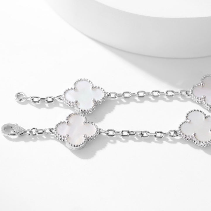 [Rose Jewelrys]CLOVER 10 MOTIFS WHITE MOTHER OF PEARL NECKLACE