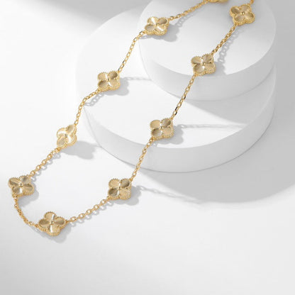 [Rose Jewelrys]CLOVER 10 MOTIFS LASER NECKLACE