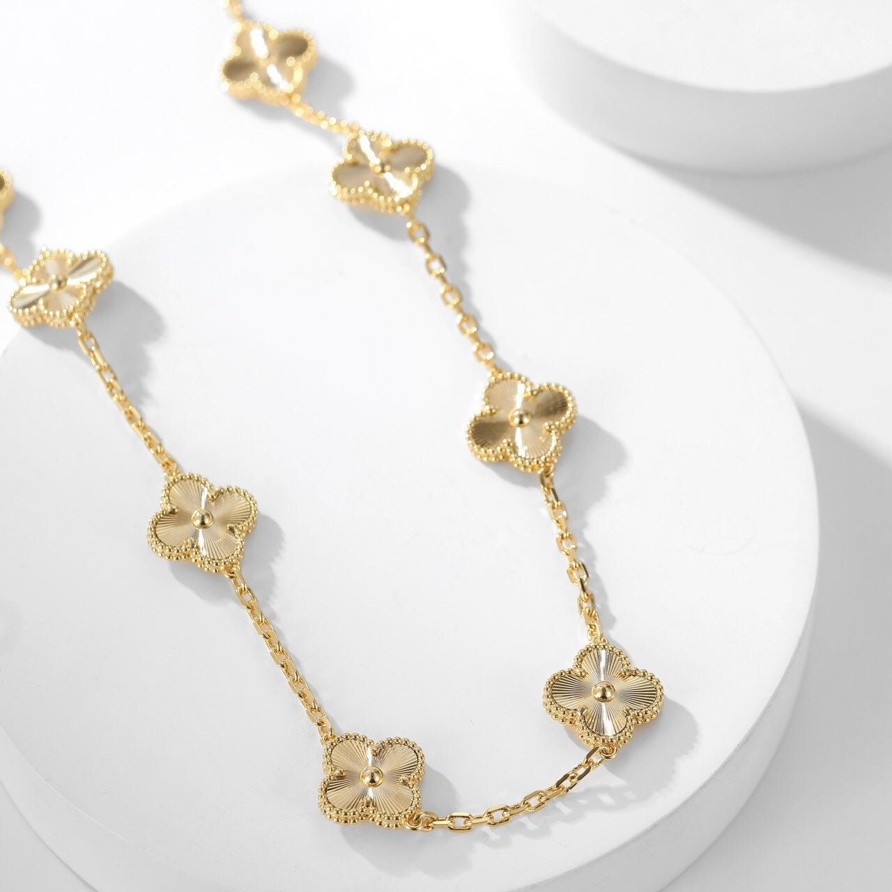 [Rose Jewelrys]CLOVER 10 MOTIFS LASER NECKLACE