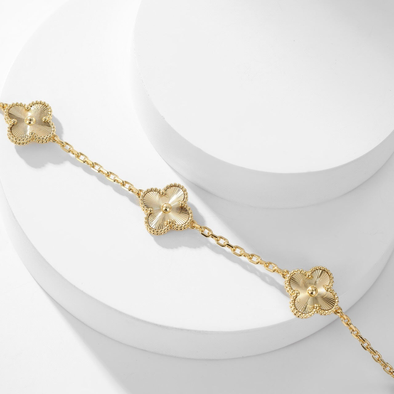 [Rose Jewelrys]CLOVER 10 MOTIFS LASER NECKLACE