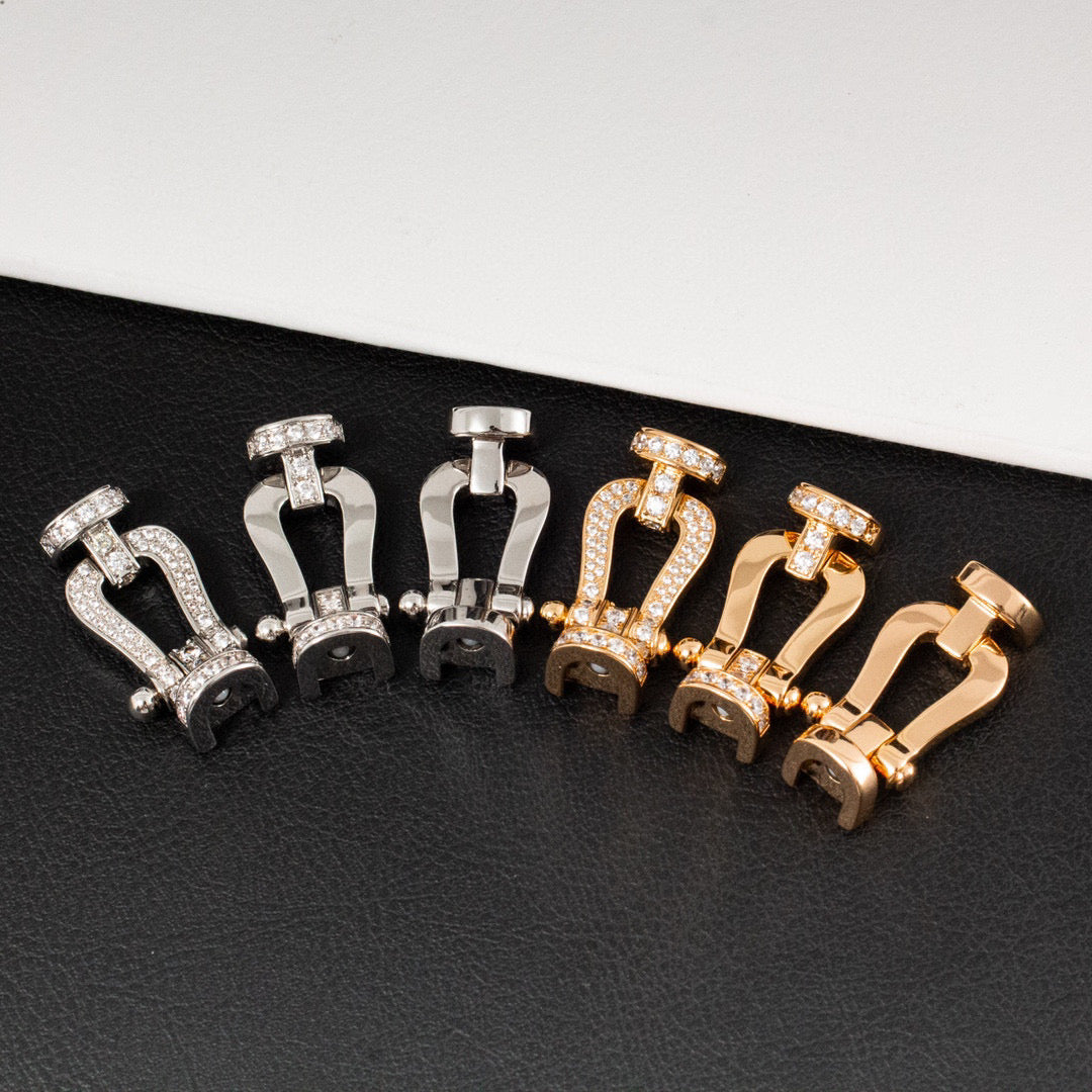 [Rose Jewelrys]FORCE LARGE HORSESHOE FULL DIAMOND BRACELET ROSE GOLD