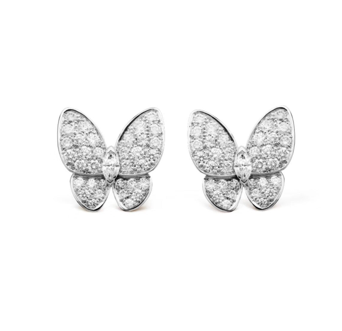 []BUTTERFLY ALL DIAMOND EARRINGS