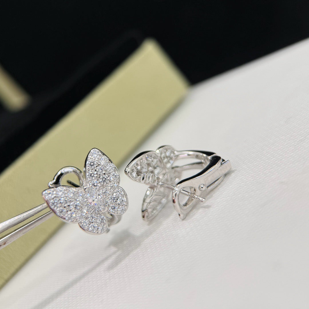 []BUTTERFLY ALL DIAMOND EARRINGS