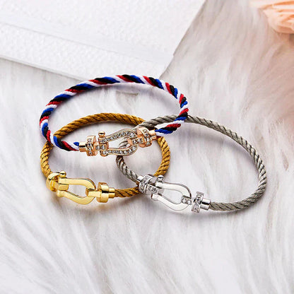[Rose Jewelrys]FORCE LARGE HORSESHOE NO DIAMOND BRACELET GOLD