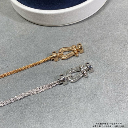 []FORCE SMALL HORSESHOE  DIAMOND CHAIN ROPE BRACELET