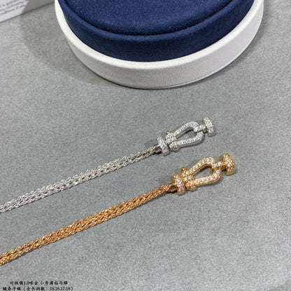 []FORCE SMALL HORSESHOE  DIAMOND CHAIN ROPE BRACELET