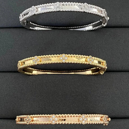 [Rose Jewelrys]CLOVER BRACELET 4MM DIAMONDS