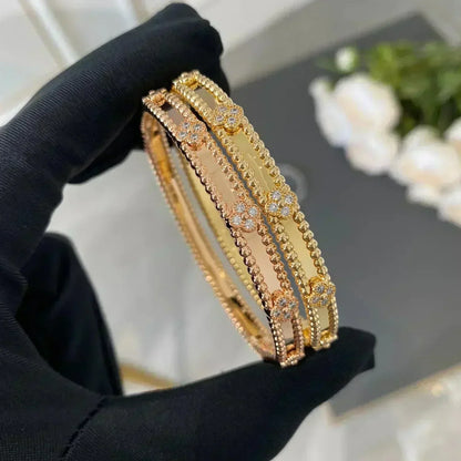 [Rose Jewelrys]CLOVER BRACELET 4MM DIAMONDS