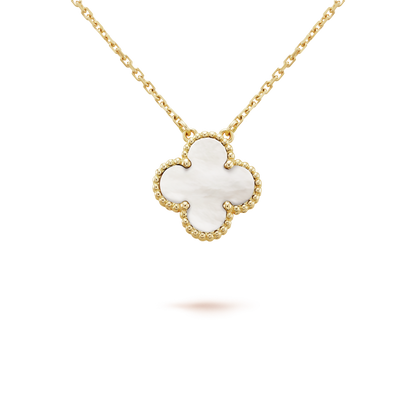[Rose Jewelrys]CLOVER  15MM WHITE MOTHER-OF-PEARL NECKLACE