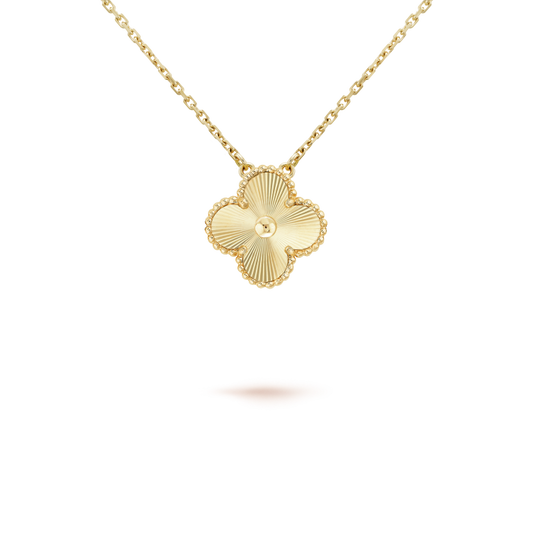 [Rose Jewelrys]CLOVER 15MM LASER NECKLACE