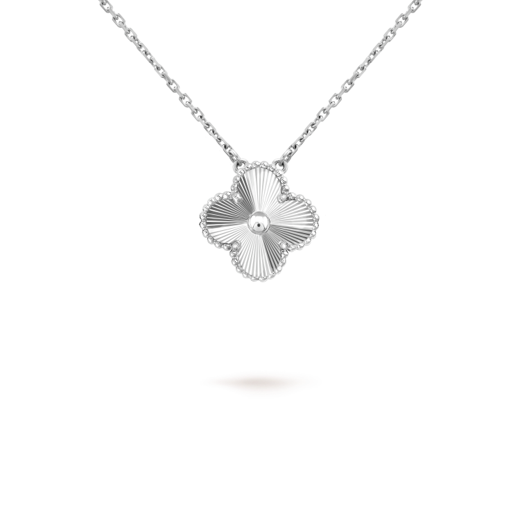 [Rose Jewelrys]CLOVER 15MM LASER NECKLACE SILVER